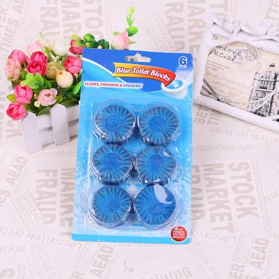 Manufacturer Wholesale Flush Toilet Cleaner Bleach Block Blue Solid Bubble Block Toilet Bowl Cleaner
