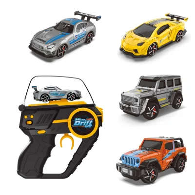 1:64 Scale 2.4GHz Mini RC Pocket Drift Car 4WD APP-Control Speed-adjusting Drifting Car with LED Lights for Kids