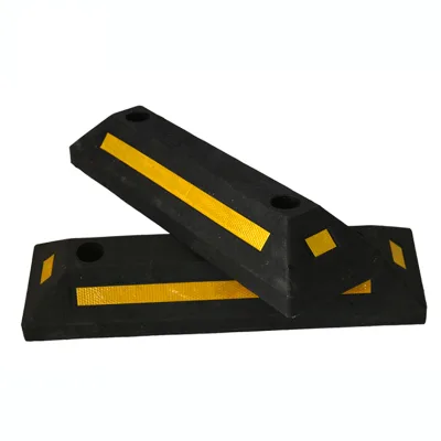 Wheel Stopper Garage Vehicle Parking Car Tire Stopper Heavy Rubber Plastic Single Side Wheel Stopper