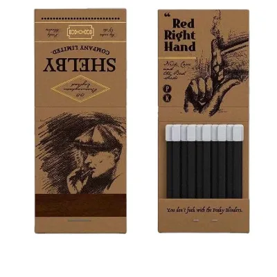 Vintage Black Eco-Friendly Wax Safety Book Matches Shape Cardboard Wooden Matchbook Custom Logo Printing for Brand Henan
