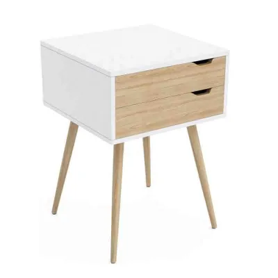 Modern Simple Wooden Desk Lamp Bedside Cabinet Table Nightstand Coffee Modern Storage Bedroom Home Furniture 2 Drawers Chest