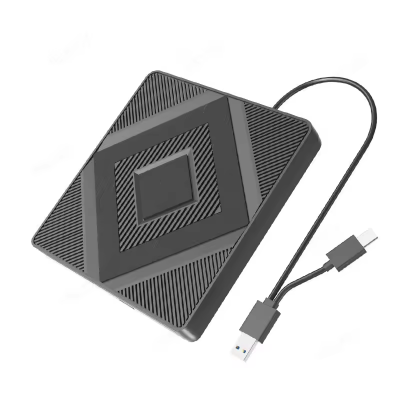 External USB DVD Drive: Portable DVD/CD , High-Speed Data Transfer, Plug-and-Play for PC Perfect for Software, and Data Backup