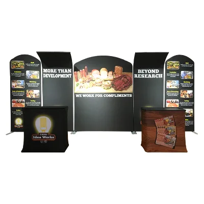 Portable Foldable Aluminum Tube Trade Show Display Stand 10 X 20 Booth Exhibition Removable Eco-Friendly Light Box