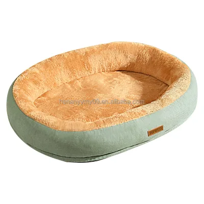 Custom New Winter Warm Oval Pet Nest Washable Dog Bed Cat Kennel Folded Soft Plush Durable Anti-Slip Feature for Cat Dog