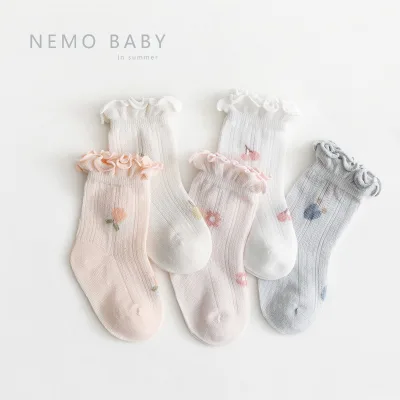 New Boys Girls Socks Summer Thin Newborn Baby Printing Children Socks High Quality Baby Socks