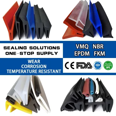 OEM Customized Flexible Durable Self Locking H U F Type EPDM Rubber Edge Guard Impact Resistant Weatherproof Sealing Strip