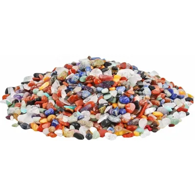 Wholesale Natural Aquamarine Stone Quartz Crystal Gravel Aquamarine Tumble Crystal Chips