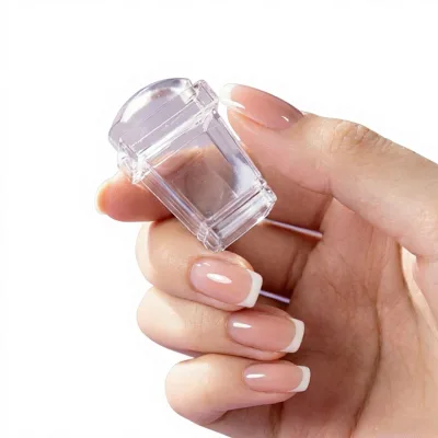 Nail Art Ultra-Soft Square Transparent Silicone Gel Stamping Tool Stainer Polish Stamp Factory Wholesale