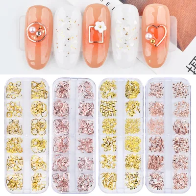 Fast Supply Speed Metal Rivet Pearls Sequins Shell Slice Nail Art Decoration Flat Back Rhinestone for DIY