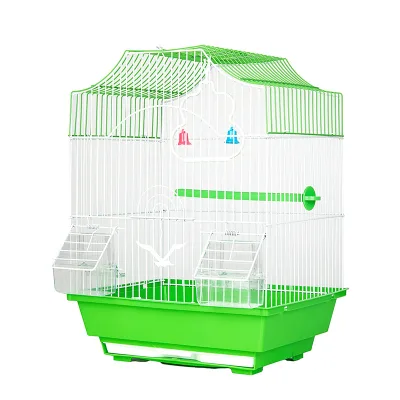 Splash-Proof Tray Feeder for Birds Breeding Composed of Metal Plastic