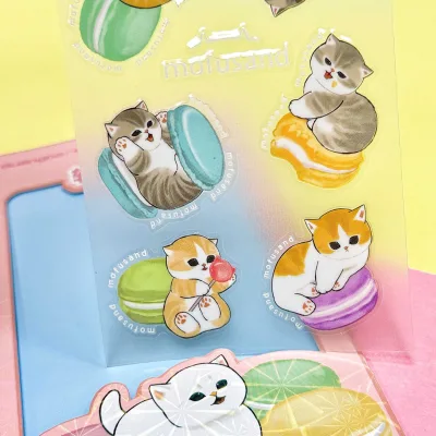 DHF003 Licensed Mofusand Transfer Stickers Cute Shark cat Cartoon Stationery Sticker Pack Diy Handmade Sticky Items
