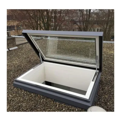 Top Hung Aluminum Windows Double Glazed Roof Windows Custom Soundproofing Skylights for Residential Houses Home