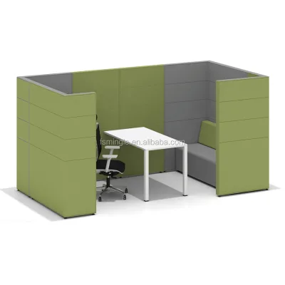 Modern Metal High Back U Shape Booth Sofa Seating / Bench Sofa Seating / Meeting Pod for Commercial Use