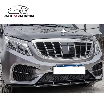 V-Class Vito W447 CF 2016y~2020y Carbon Fiber Front Chin Anterior Lip Rear Diffuser for V-Class Vito W447
