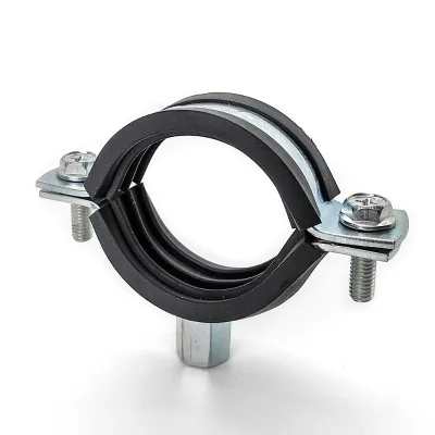 High Quality Wholesale Heavy Duty Epdm Rubber Insert and Reinforced Band Zinc-plated Drainage Tubes Pipe Clamps With Nut