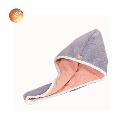 Microfiber Hair Drying Towel Cap, Super Thick Super Absorbent , Long Deep Tail Design for Long Hair