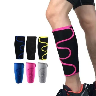 Breathable Adjustable Elastic Neoprene Firm Calf Shin Muscle Workout Fitness Compression Support Sleeve