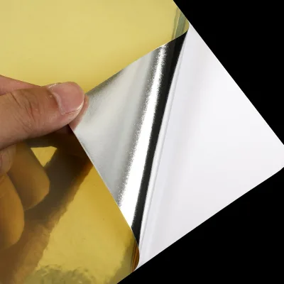 Strong Adhesive A4 Inkjet Metallic Gold PET Continuous Label Sheet