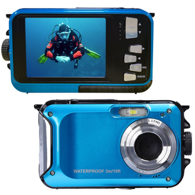 Auto Focus Waterproof Digital Action Camera 3m Underwater 4K Video 8X Digital Zoom Rechargeable