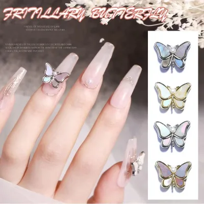 Newest Trend Hot Sale Super Shinny 3D Butterfly Nail Art Stickers Effect Crystal Nail Chrome Nail Supplies for Nail Salon Use