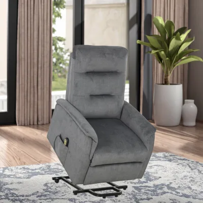 SX-81404S Modern Power Lift Recliner Microfabric Upholstery Extendable Metal Frame Foam Padding Pocket Spring-a Comfortable