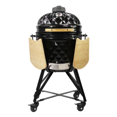 Diamond Black 21 Inch Tandyr Rotisserie Barbecue Divide and Conquer System