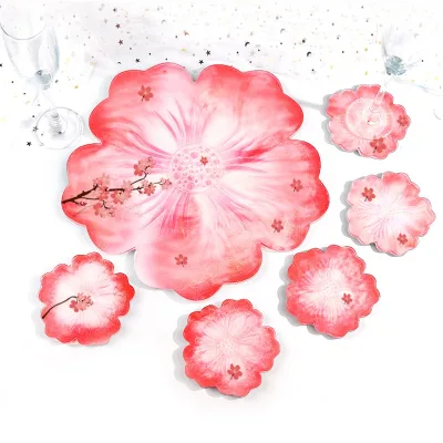 DIY Flower Pattern coaster with Resin Trey Mold Set  Petal Resin Silicone Mold for Home Decor Crafts