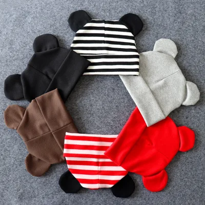 Ears Hooded Hat Double-layer Warm 100% Cotton Unisex Winter