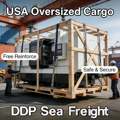USA Sea Truck Oversized Cargo DDP Sea Freight Full US Cover No Weight Limit Tax Included