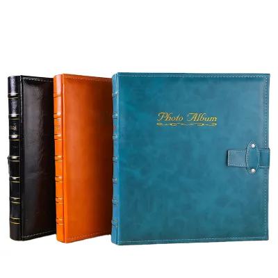 Photo Album 4x6 Hold 500 Photos Black Pages Large Capacity Hardcover Storage Leather Photo Album for Family