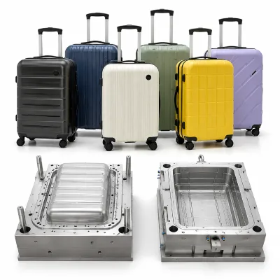 Trolley Luggage Plastic Injection Mold Manufacturer for Custom Suitcase Parts with OEM Mold Making and Injection Molding Service