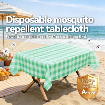 Custom Mosquito Repellent Disposable Table Cloth Plastic Solid Color Decorative Modern Style Wholesale for Birthday Dinner