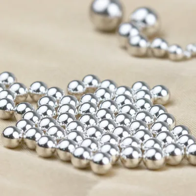 Hot Sale Real 925 Sterling Silver Round Ball Bead Without Hole Jewelry Findings