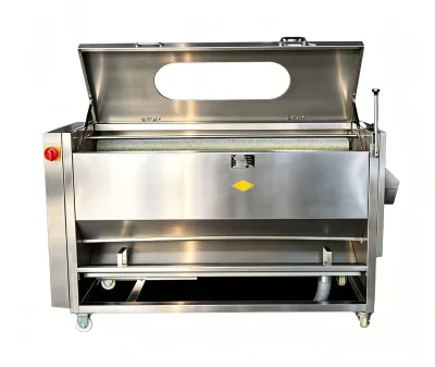 Industrial Electric Automatic Brush Potato Peeler Machine Washing Peeling for Sweet Potato Yam Carrot
