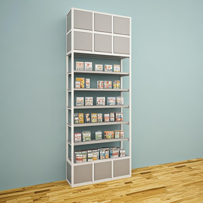 Custom One Dollar Shop Convenience Store Shelf Solution Retail Display Wall Rack Jewelry Showcase Design Stationery Storage Unit