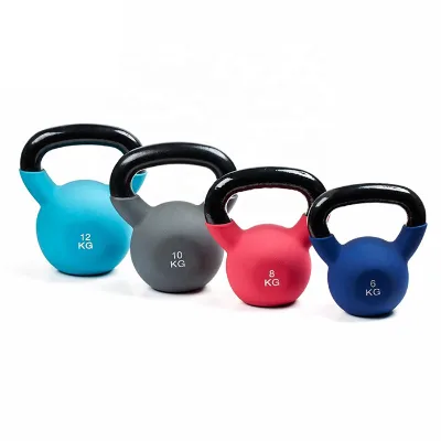 Wholesale Gym Fitness Colorful Vinyl Coated Free Weight Cast Iron Kettlebell China