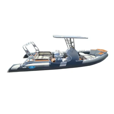 Hedia 25ft Welded Luxury Aluminum Speed Pontoon Boat Outboard Engine 7.6m Family Entertainment Yacht for Water Sports Fishing