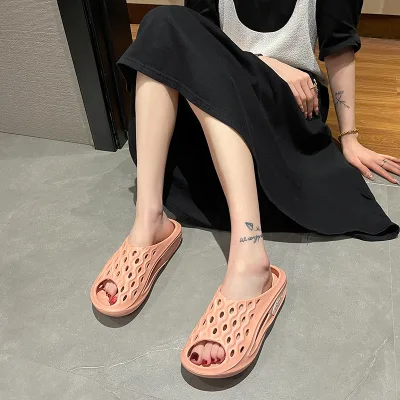 Home Summer Men's Indoor Non-slip Removable Eva Non-slip Slippers 2024 Outdoor Leisure Simple and Comfortable Beach Garden Shoes