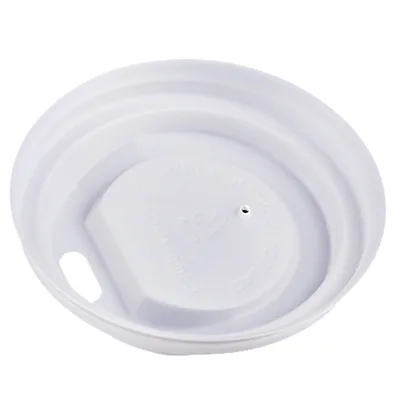 Disposable PS Plastic Cup Lid 90mm Leak-Proof for Hot/Cold Coffee Tea Juice