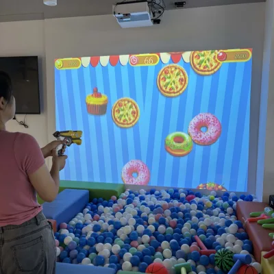 WEDIDIT Birthday Cake Themed Educational Children's Playground Custom Interactive Ball Smash Touch Wall Game 3 Year Warranty