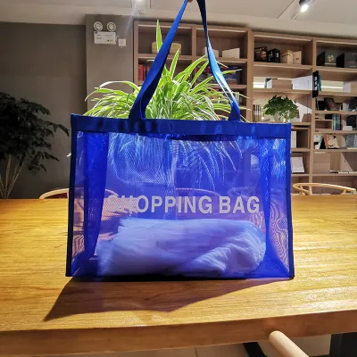 Wholesale Fashion Large Capacity Shopping Bag Seaside Travel Mesh Bag