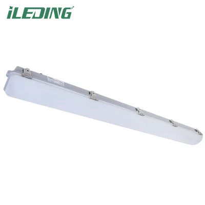 IP66 IK10 ETL DLC 4FT Plastic LED Tube Light 46W 60W Rechargeable Vapor Tight Linear Tri-proof