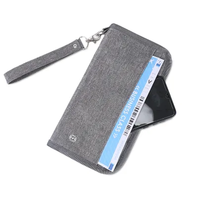 Custom Portable Nylon RFID Blocking Travel Passport Holder for Men Fashion Anti-Theft Outdoor Family Accessory
