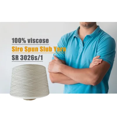 Good Wholesale Customizable 3026s Hilo Urdimbre Trama Madejeria Siro Spun Viscose Slub Yarn