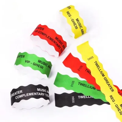 Fast Delivery Kid Safety Dupont Tyvek Paper Coloured Wristbands