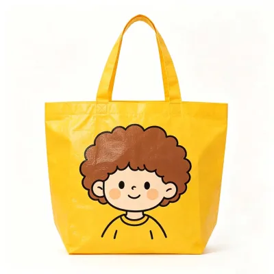 Zipper Pocket PP Woven Retail Bags Double Stitched Handles Custom Pattern Print Durable Totes for Clothing Store Packaging
