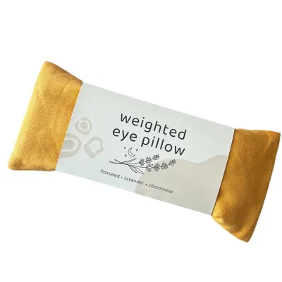 Linen Eye Pillow Lavender Flaxseed Filled Heated and Ice-Applied Sleep Eye Pillow