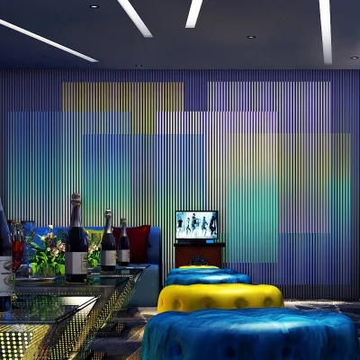 3D Geometric Abstract Grey Background Designer 3d 5d 8d hd Photo Fashion Wallpaper Custom KTV Wall Decor Strip Neon Light Effect