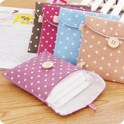Mumsbest Women Cute Sanitary Pad Pouch Napkin Organizer Portable Key Coin Purse Credit Card Storage Bag