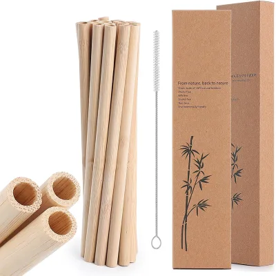 Manufacture Outlet Eco Friendly Natural Bamboo Straw Organic Wheat Drinking Straw 100% Biodegradable Straw